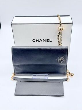 CHANEL Camellia Lambskin Long Wallet. W/ COA-PRISTINE CONDITION!